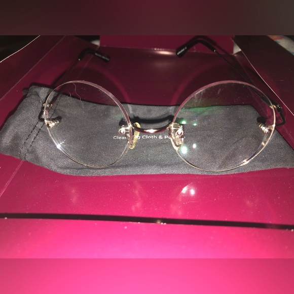 🆕 Glass 100% rimless frame from (Eyebuy Direct) with pouch cleaning cloth - Picture 1 of 8